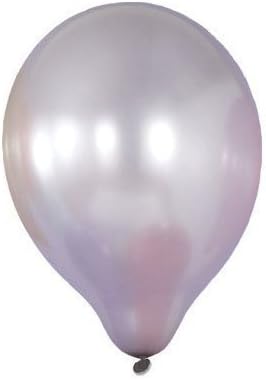 Metallic Latex Balloons 12" 50/Bag - Silver