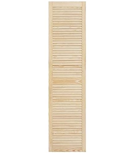 Wooden Louvered Door - Front Cabinet Door - Natural Clear Or White