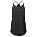 Produktbild ESAILQ Damen Bandagen ärmellose Weste Top High Low Notizen Strappy Tank Tops(XL,Schwarz)