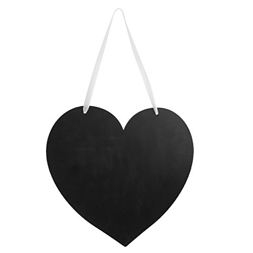 MagiDeal Memotafel Küche Herz Wandtafel Kreide Küchen-tafel Landhaus Kreidetafel DIY Unterzeichnen Party Zubehör