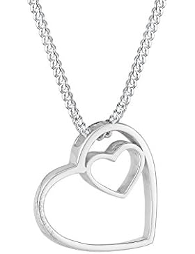 Elli Damen Kette mit Anhänger Herz 925 Sterling Silber 45 cm 0106131213