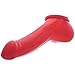 Produktbild TOYLIE Latex Penishülle Adam 4,5 Schaftlänge: 13cm rot - Penis-Sleeve mit Hodensack und ausgeprägter Eichel