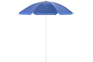 Yello BGG1727 1.8m Deluxe Parasol, Beach Umbrella Sun Shade, Blue