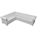 Produktbild vidaXL Chesterfield Ecksofa Eckcouch Loungesofa Couch 6-Sitzer Kunstleder Weiß