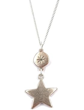 Hultquist Halskette Moon & Star 42cm rosegold