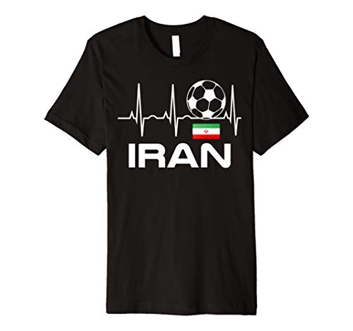 Iran Football Shirt - Iran Soccer Heartbeat T-Shirt