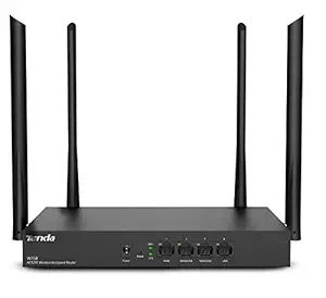 Tenda W15E V2 AC1200 Wireless Hotspot WiFi Router, 4 high gain Antenna, 300? Coverage, 50 User Capacity (Black)