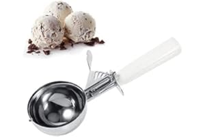 Broco 1Pcs Ice Cream Scoop,Stainless Steel Fruit Ice Cream Mashed Potato Scoop Practical Kitchen Food Scoop with Plastic Handle Kitchen Tool (8cm)