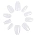 Ejiubas Clear Ballerina Design Full Cover Artificial False Nail Tip - Pack of 500 Pcs with Clear Case