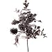 Produktbild Weihnachtszweig mit Zapfen und Ilex, 22 cm x 10 cm - Silber/Schwarz (künstlich)