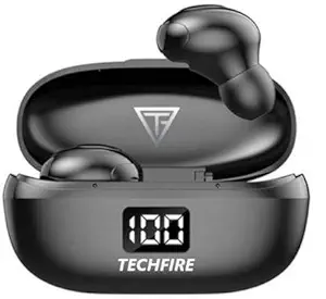 Techfire HKT-6 Truly Wireless Bluetooth In Ear Earbuds with Mic (Black)