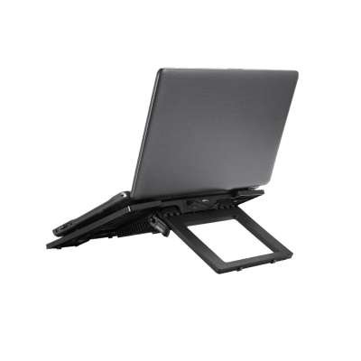 Rocina Notebook Cooler Pad USB 2.0 + 2 USB Ports - sehr leiser leistungsfähiger Lüfter für Netbooks Tablet PCs Ebook Reader in schwarz