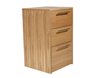 Oakwood High Pedestal Desk Height With Three Drawers