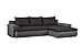 Produktbild Cavadore Ecksofa Leriot / Schlafsofa mit Strukturstoff / Longchair rechts oder links montierbar / Inkl. Bettkasten und drei Rückenkissen / Größe: 262 x 86 x 163 cm (BxHxT) / Grau - Lila