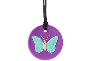 HDAKDDHG Collar masticable sensorial, collar masticable para niños sensoriales, juguetes masticables para autismo, sin BPA, silicona de grado alimenticio para TDAH, SPD, niños y niñas