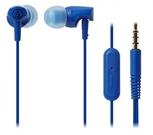 Audio-Technica SonicFuel ATH-CLR100iSBL in-Ear Headphones with Mic (Blue)