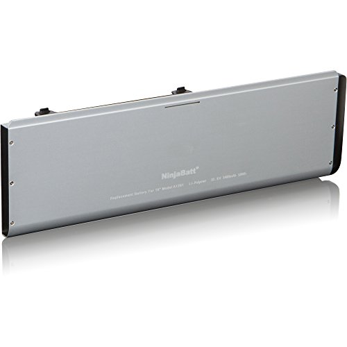 NinjaBatt® Laptop-Akku für Apple – MacBook 15″ Unibody (2008 Version) A1281 A1286 MB772 – Premium-Qualität – Hohe Leistungsfähigkeit [Li-Polymer/42Wh/10.8v] - 2