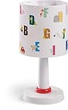 EU Sicherheits Standards Dalber ABC Tischlampe Kinder, Plastik, E14, Mehrfarbig, 15 x 15 x 30 cm