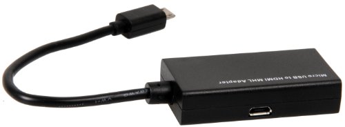 AVANTO Adapter MHL Kabel / Stecker an High Speed HDMI Buchse + USB micro-B Buchse für Samsung | HTC | Sony | LG - 5