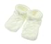 Adorable Ivory Newborn Baby Slip On Waffle Booties Socks Binky Fleece