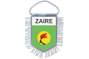Akachafactory Fanion Mini Drapeau Pays Voiture Decoration Zaire