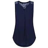 QingJiu Damen Spitze Patchwork Chiffon Floral Bluse Top Shirt Crop Tank Weste Plus Größe Hemd Sweatshirt Oberteil Wams