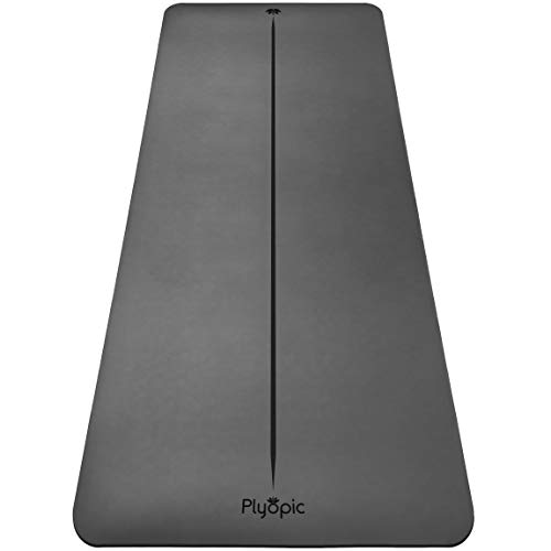 Plyopic Tapis de Yoga Ultra- Grip | Antidérapant et Écologique avec Alignement du Corps | Idéal pour Yoga, Pilates, Exercice, Fitness, Hot et Bikram