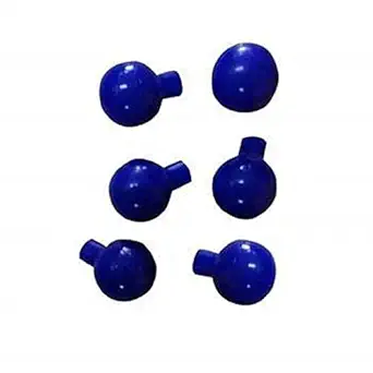ENEI 365 ; Serve to Excellence ECG/EKG chest Suction Rubber Silicon Ball Electrode - Adult Size (6 PCS) Blue