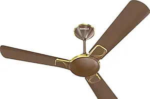 Havells Enticer Art Nature Aqua 1200mm Decorative, Dust Resistant, High Power in Low Voltage (HPLV), High Speed Ceiling Fan (Pearl Brown)