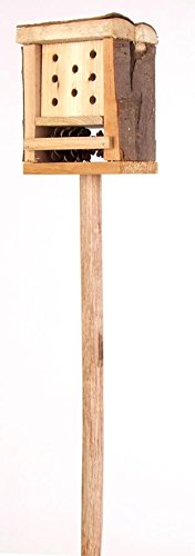 Preisvergleich Produktbild Buri Bienenhotel auf Stab Insektenhotel Insektenschutz Insektenasyl Gartendeko