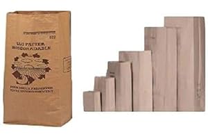 UNIVERS GRAPHIQUE lot de 10 Sacs 60 Litres SOLIDE (2 FEUILLES) déchets verts et organiques en papier kraft biodégradable compatible compost , sac pour dechets verts , sac jardin ramassage herbe, végétal compostable, tous dechets