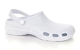 einfache Pflege LEMIGO federleichte Eva Clogs Doctor-2 (Weiß, 47)