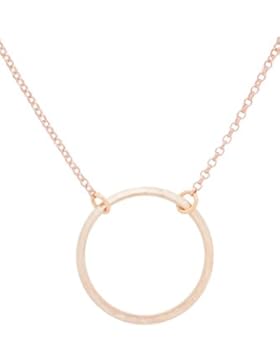 Tom Shot Damen Halskette mit Ring Anhänger rosévergoldet 41-45 cm - 67ke0114r