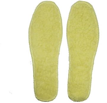 WARMIE Unisex Luxury Lambswool Ultra Thin Thermal Shoe Insoles (2 Pairs) (UK 7/EU 40)