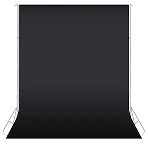 YUGAM Photography Backdrop Background Curtain Cloth LEKERA (Without Stand, Black Cloth)