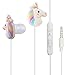 Price comparison product image QearFun Cute Unicorn Earphones for Girls Noise Cancelling Headphones In Ear 3.5 mm Headset Animal Earbuds Handsfree Earpiece with Mic Hands-free for Apple,Samsung,HTC,Android Smartphones Mp3