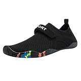🌞ANTI-SLIP OUTSOLE：Die rutschfeste Gummisohle ist flexibel und dennoch dick genug, um Ihre Füße vor Stein und Stein zu schützen. Die Sohle ist rutschfest und strapazierfähig und ideal für Walking, Fitness und andere Sportarten.