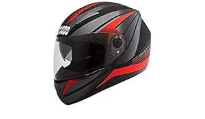 Studds SHIFTER D2 Full Face Helmet (Matt Black and Red, L)