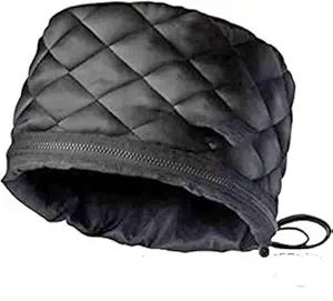 GaxQuly Spa cap Electric Heat hair care thermal treatment with beauty steamer nourishing heating cap for spa at home travel hair steamer for women (Black)