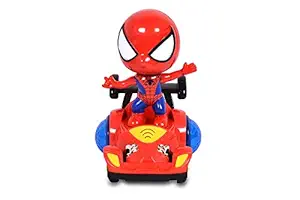 KIZZIE INTERNATIONAL Cool Musical Toys for 1 2 3 4 5 Year Old Boys and Girls Kids or Toddlers |Spiderman| (Spiderman CAR)