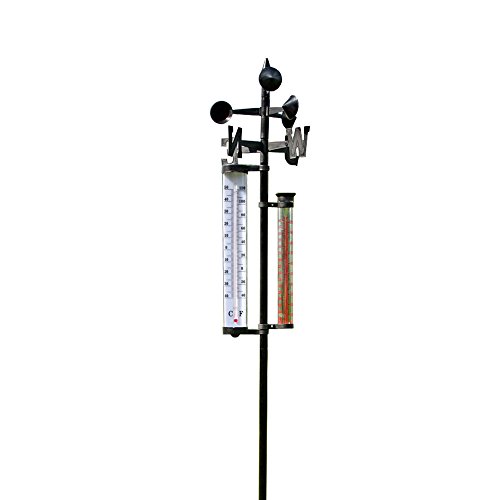 Außen Wetter Station Thermometer Windmesser Niederschlag Messung Windrichtung Anzeige Harms 504405 - 4