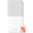 Huawei E5586, CAT 4, Portable 4G Low-Cost Travel Wi-Fi, Roams on all World Networks, Genuine UK Warranty Stock, Includes pre-loaded 12GB data SIM by Three – White