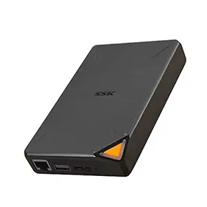 SSK 1TB Personal Cloud External Wireless Hard Drive Portable NAS Storage with WiFi Hotspot for Travel, Support Auto-Backup Connect SD Card Reader Share Data for MAC/Windows/PCTablet Smart Phone Laptop