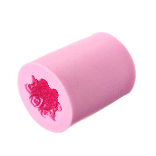 TYY-guang San Valentino di Nozze Rose Cilindro Candela del Silicone del Fiore della Muffa DIY Handmade Soap Mold Mestieri, Arte, Candela DIY 3D Costruzione di stampi Colore Casuale