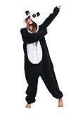 iKneu Tier Onesie Jumpsuits Kostüm Pyjama Oberall Hausanzug Kigurum Fastnachtskostüm Schlafanzug (XL (175-185CM), Panda) -