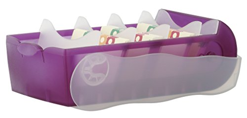 Han Croco 998-673 - Fichero para tarjetas de aprendizaje  tama  o A8  capacidad para 500 tarjetas  con 5 separadores de apoyo   color morado y transl  cido