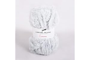 Laines Cheval Blanc - LOUVE fil à tricoter 100% polyester 50g - Fil à tricoter effet fourrure