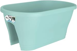 elho Corsica Flower Bridge 60 - Planter for Balcony & Outdoor - Ø 57.3 x H 23.8 cm - Green/Mint