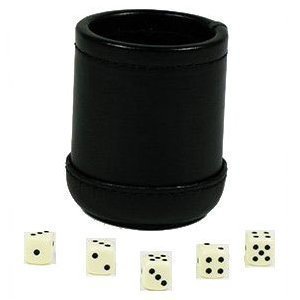 Deluxe Leather-Look Dice Game Cup by CHH