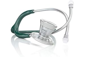 MDF INSTRUMENTS MDF ProCardial Cardiology Stethoscope, Adult, Dual Head, Free-Parts-for-Life, MDF797 (Emerald Green, Titanium)